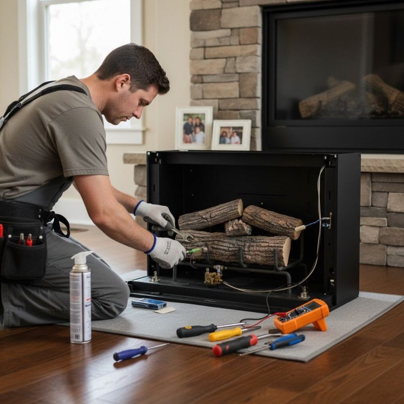 Local Gas Fireplace Service pros at work